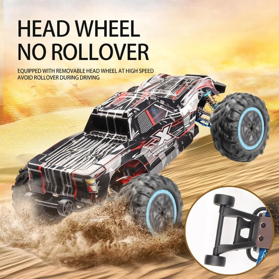 RC Cars Fast 80 Km/h Brush Motor für Erwachsene, 1/10 4WD 2.4G All Terrain RC Offroad - Bild 4 von 4