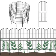 OUSHENG Decorative Garden Fence Fencing, 36in (H) x 16ft (L) Rustproof Metal ...