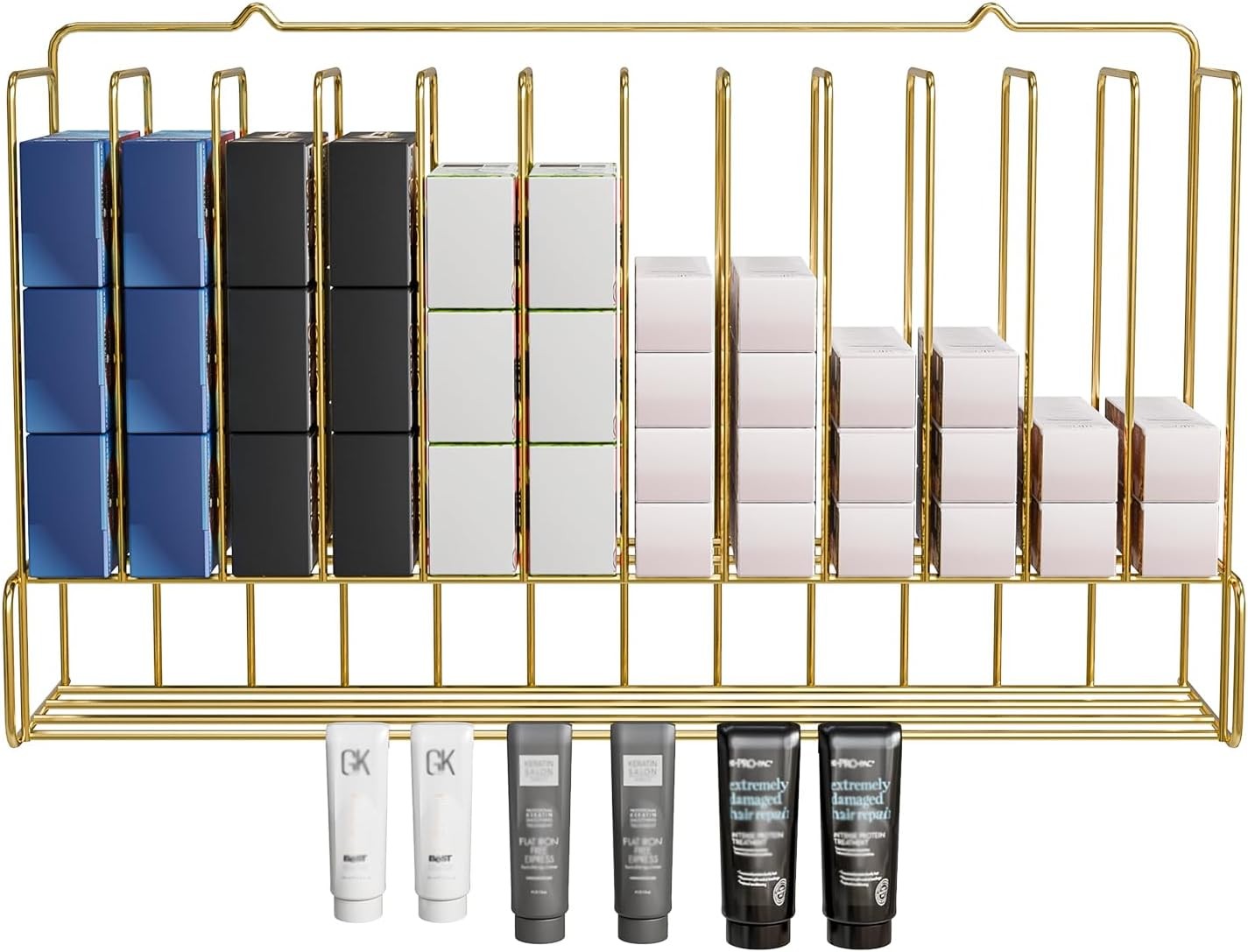 Organizer Rack, Metal Salon Hair Color Tube Storage Rack