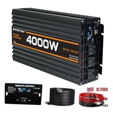 Power Inverter, 12V DC to 110V/120V Modified Sine Wave Inverter 4000W 4000W