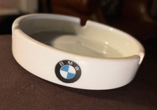 Vintage BMW Glass Ashtray with Logo