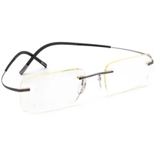 Silhouette Eyeglasses 7581 60 6061 Icon Collection Grey Rimless 52[]19 150