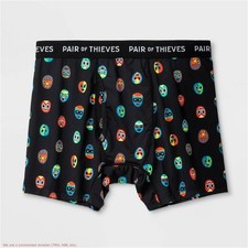 Pair of Thieves Men's Super Fit Novelty Masks Boxer Briefs - SMALL