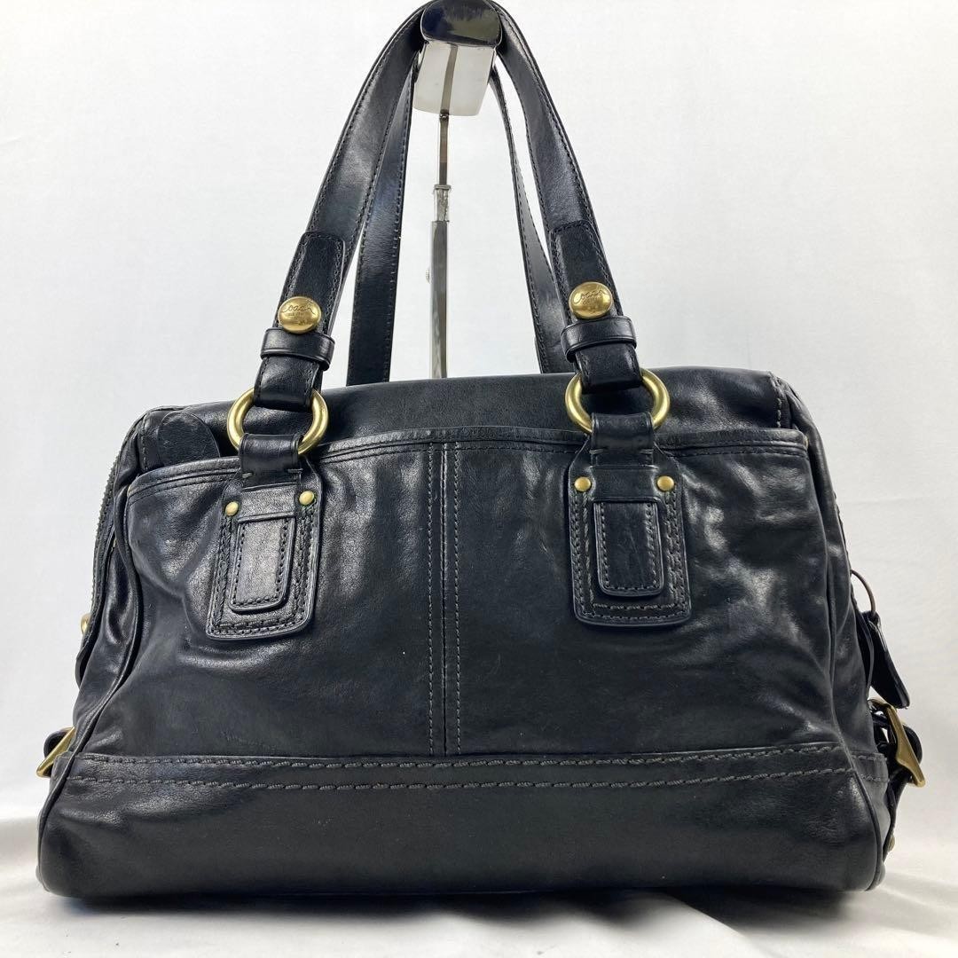 Coach Legacy Lily Satchel 65th Anniversary Vintage Black Leather Bag Authentic image 5