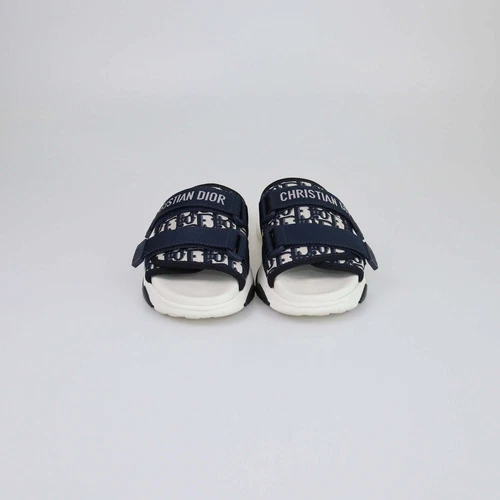 Sandales Christian Dior bleu foncé oblique D Wander Slide
