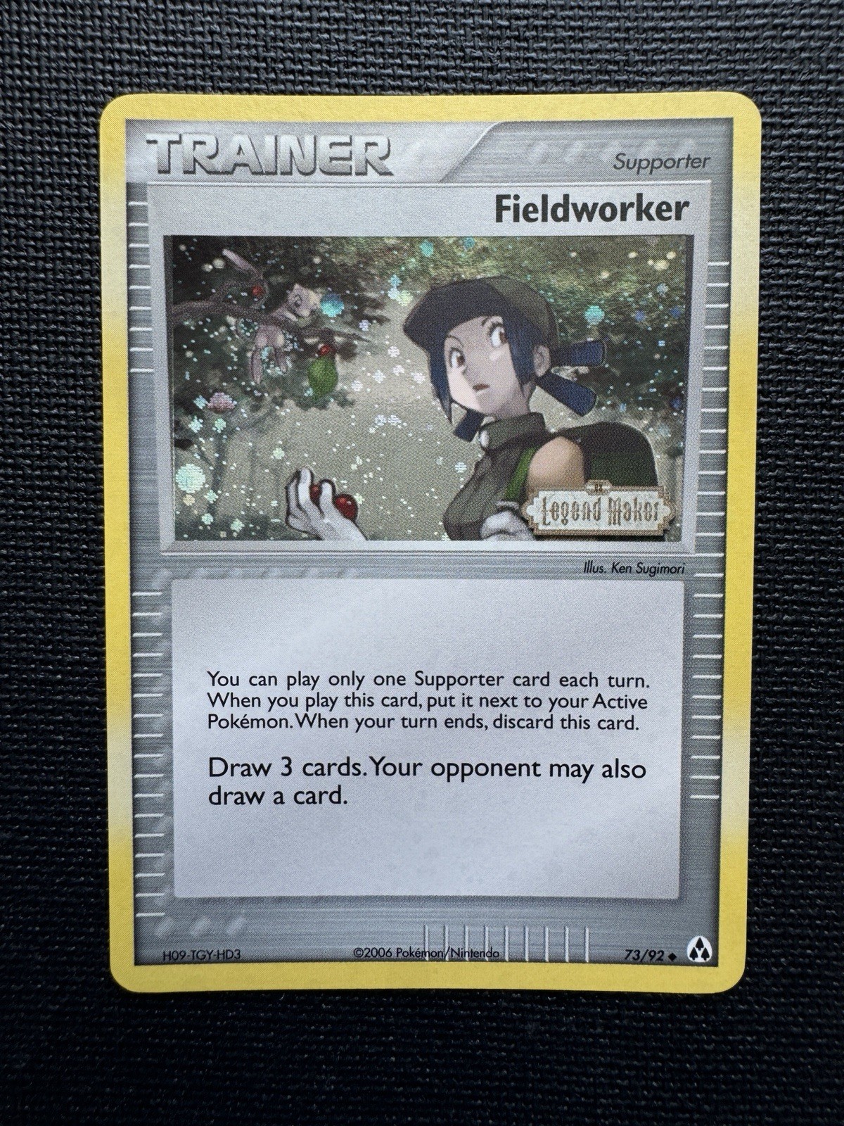 Pokémon Trainer Fieldworker Reverse Holo 73/92 Stamped Ex Legend Maker NM