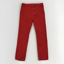 H M 8-9Y Dark Valentine Red Cotton Corduroy Adjust Skinny Fit Jeans Button Fly