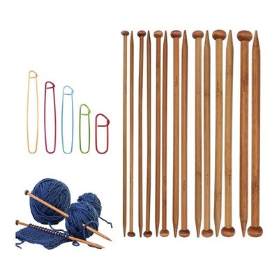 7er Set Bambus Strickwaren, Naturbambus, Strickwaren 1551