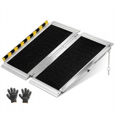 Uimoso 2ft Portable Aluminum Folding Ramp Non-Slip for Accessibility 800lbs Load
