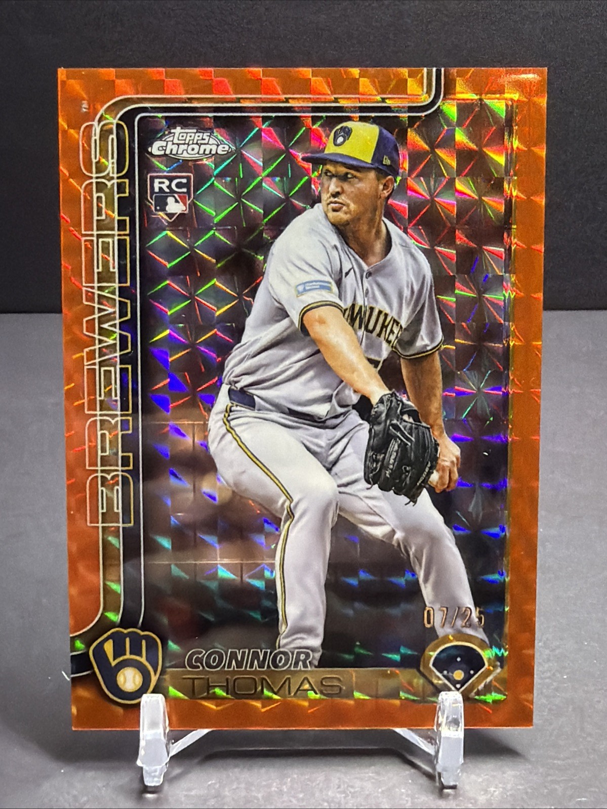 2025 Topps Chrome Update Baseball Connor Thomas #USC192 Orange Geometric /25 RC