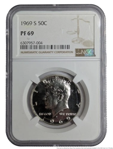 NGC 1969 S Kennedy Half Dollar 50c PF 69 Proof US Coin San Francisco Mint