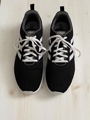 adidas Herren Lite Racer CLN Sneaker Schwarz Weiß Mesh  Sportswear EU 45 1/2