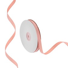 50 Yards x 0.4" Striped Ribbon, Ribbon Candy Roll, Light Pink