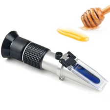 Honey Refractometer for Moisture, Brix and Baume, 3-In-1 Uses, 58-90% Brix Scale