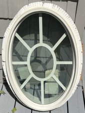 New Replacement Window M&W Oval 18.375 X 30.375 Double Pane Vinyl Made In USA