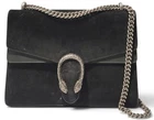 GUCCI 403348 DIONYSUS BLACK SUEDE/LEATHER MEDIUM SHOULDER BAG MADE IN ITALY
