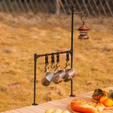 Outdoor Desktop Storage Rack Camping Tableware Hanging Rack Ultralight Aluminum 