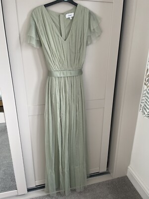 Coast Womans Long Dress Size 10 Green Tulle Bridesmaid