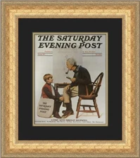 Norman Rockwell Post Cover A Visit with Norman Rockwell Custom Framed Print