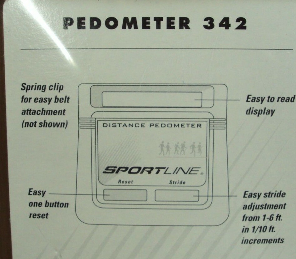 SPORTLINE Electronic Pedometer 342 Distance NOS eBay