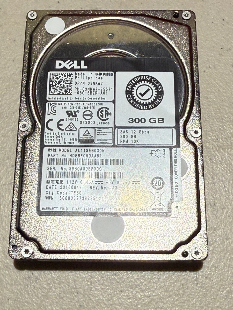 Dell 300GB SAS 2.5 Inch Internal Hard Disk Drives for sale | eBay