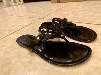 tory burch patent flip flops