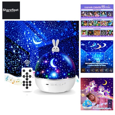 Night Light,Sternenhimmel Projektor Kinder mit 15 Film,Nachtlicht Kinder Nach...