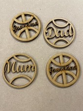 2x Mum Dad Grandma Grandpa Aunty Uncle Love Family Coaster 4mm MDF 100mm UK