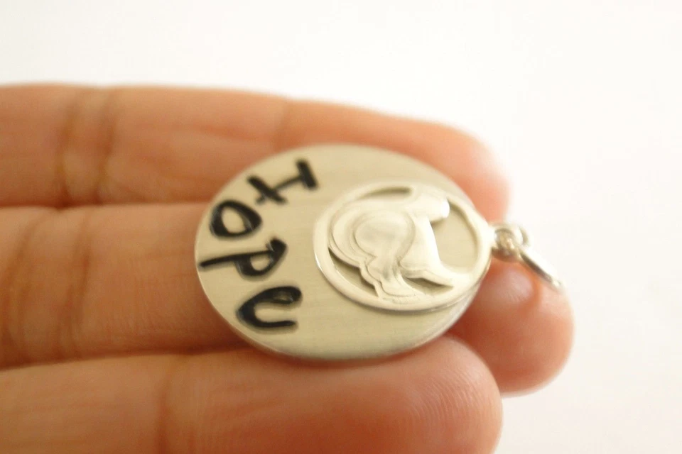 Dove Hope Charm No Stone 925 Sterling Silver Pendant - Image 3 of 4
