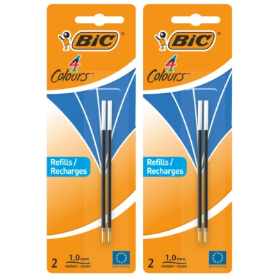 4x BiC® Kugelschreibermine Ersatzmine für 4 COLOURS Kugelschreiber blau