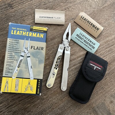 Collectible New Leatherman FLAIR multitool; Picnic/Sommelier Multi Plier, Nylon