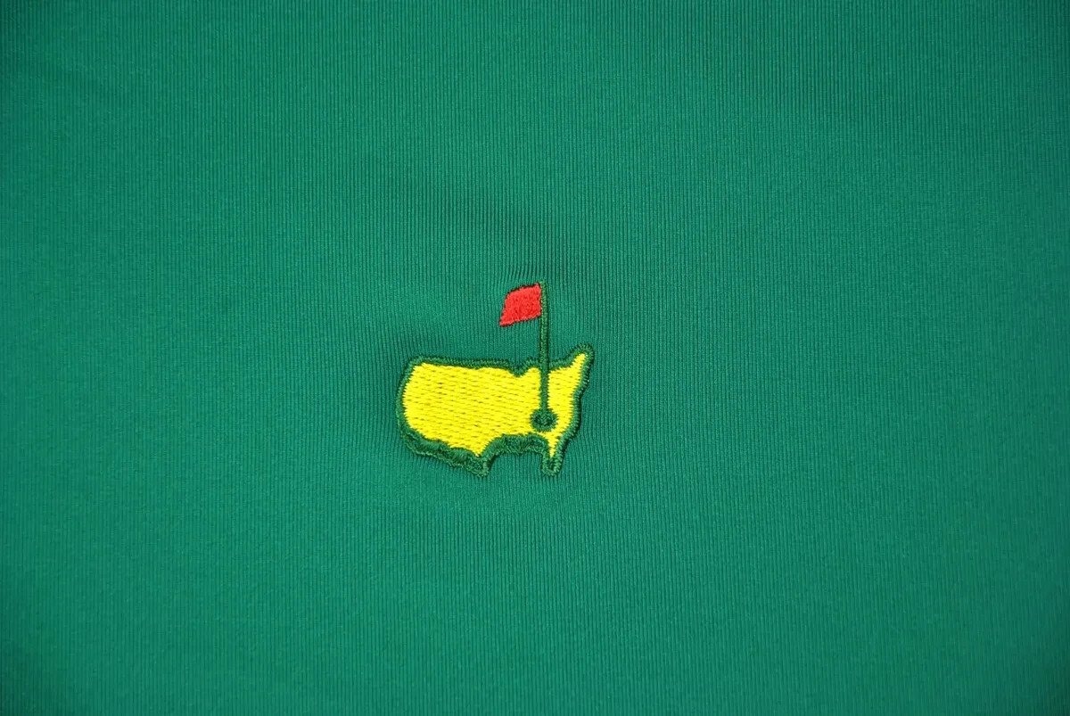 Masters Tech Polo Shirt Mens XL Green Stretch Performance Augusta Golf Logo