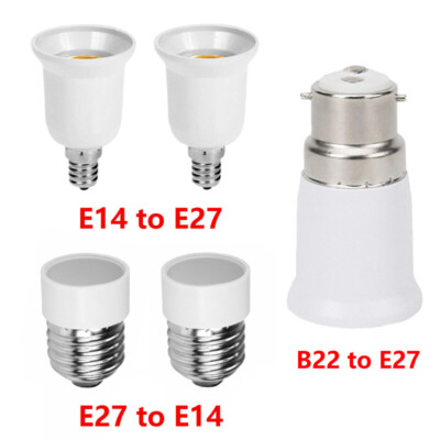 2x Lampensockel Adapter E14 B22 zu E27 Fassung Stecker Glühbirne Konverter Lampe