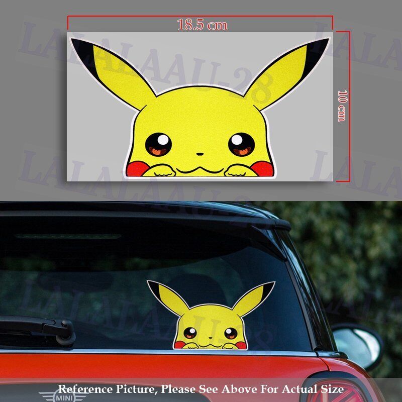 2PCS PIKACHU POKEMON Sticker Decal Wall My Family Car Laptop Door Case Label