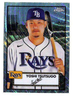 あああ　プラチナ 2021 Topps Chrome Platinum 319 Yoshi Tsutsugo aqua wave refractor