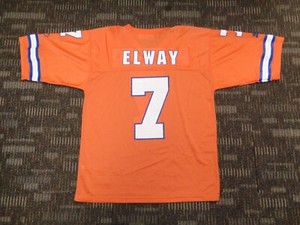 JOHN ELWAY #7 DENVER BRONCOS STARTER MENS ORANGE CRUSH NFL GAME FOOTBALL JERSEY