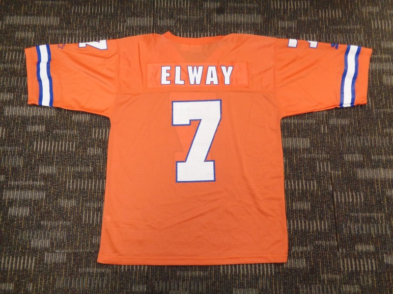 JOHN ELWAY #7 DENVER BRONCOS STARTER MENS ORANGE CRUSH NFL GAME FOOTBALL JERSEY