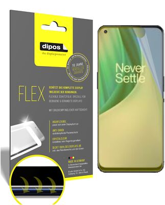 3x OnePlus Nord N10 5G Schutzfolie Folie, 100% Displayabdeckung, dipos Flex