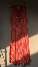 Maeve Anthropologie Womens Brianne Cowl Neck Fit & Flare Floral Dress XS Orange