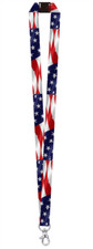 American FLAG LANYARD Key chain ID Holder Breakaway clasp USA Stars Stripes NEW