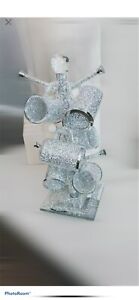 Nuevo árbol machacada Diamante Taza Copa Titular de plata con 6 Tazas De Tazas lleno de cristal