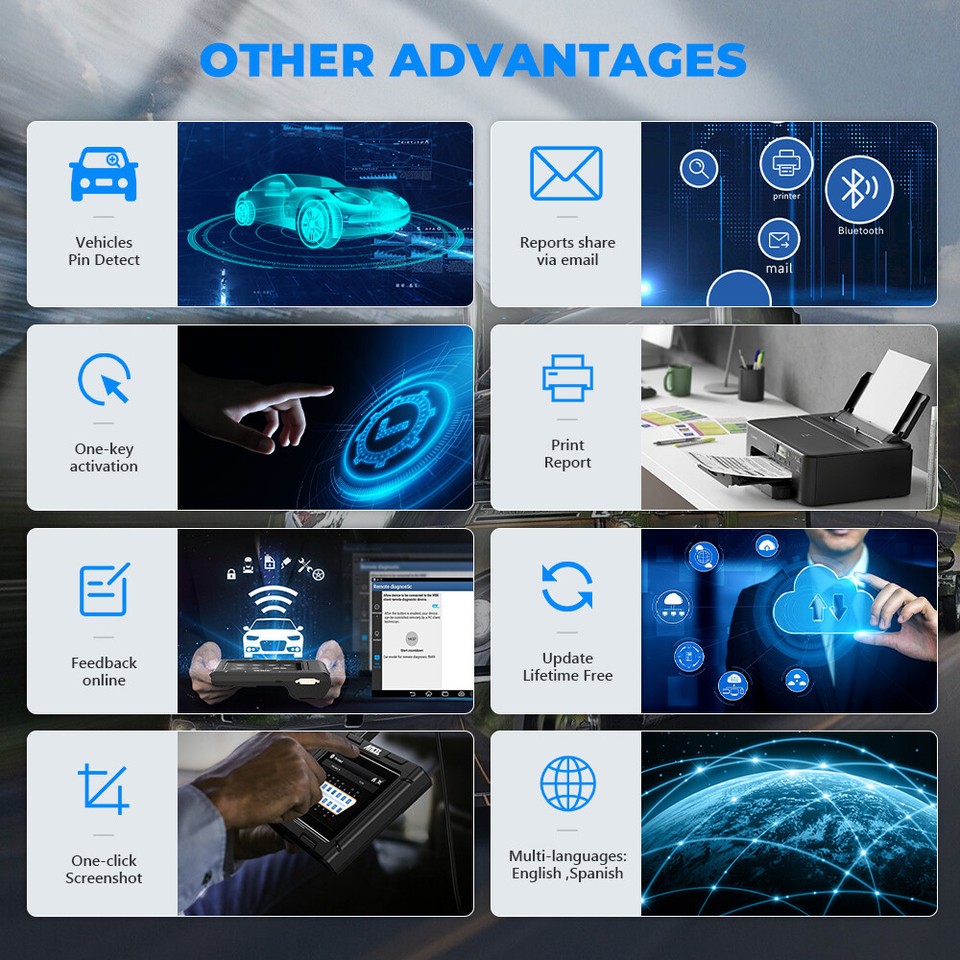 ANCEL HD3500 Diesel Pickup Truck OBD2 Scanner Full System Diagnostic ...