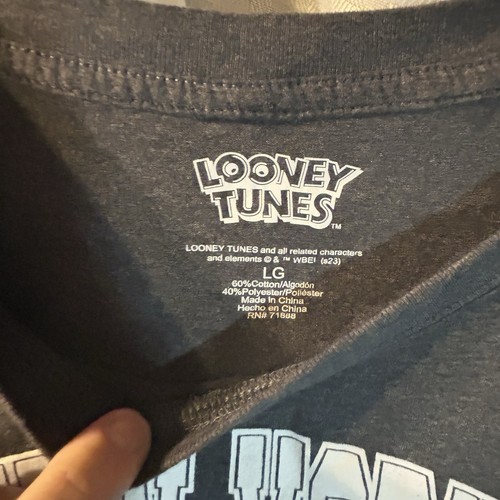 Looney Tunes "New York Brooklyn" Grey Short Sleeve T-Shirt Large - Picture 2 of 3