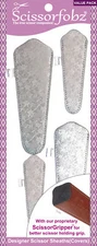SCISSORFOBZ Designer Scissors Sheath Cover 4pc Pack Metallic Silver Star Burst
