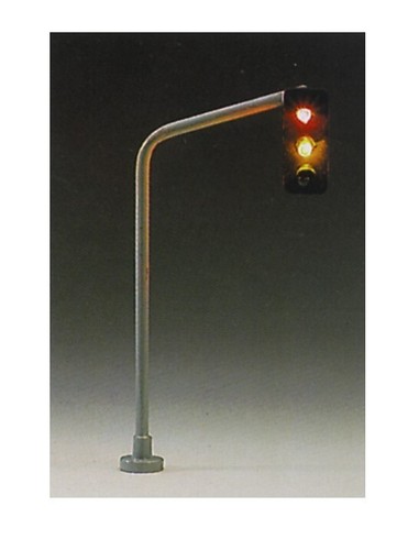 8561 Feu rouge tricolore gauche 6cm décor train rue Model Power N 1/160 | Zustand: Neuf