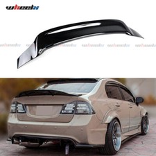 For 2006-11 Honda Civic 4dr Sedan Fa Gloss Black R Style Duckbill Trunk Spoiler