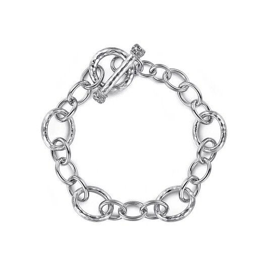 アクセサリー Vintage Silver Toggle Chain Bracelet 925 Sterling Silver Knotted Links Toggle Bracelet for Women, 8