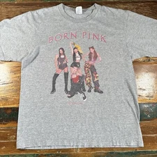 Blackpink Shirt Womens Large Born Pink Concert Tour T K Pop Faded