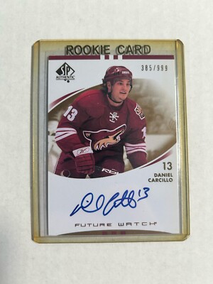 2007-08 sp authentic future watch auto Daniel Carcillo 385/999 #239
