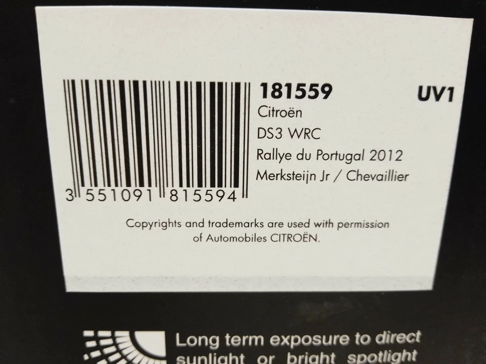 Norev Citroen DS3 WRC #17 Merkstejin Rallye Portugal 2012 1/18 181559 - Immagine 2 di 2